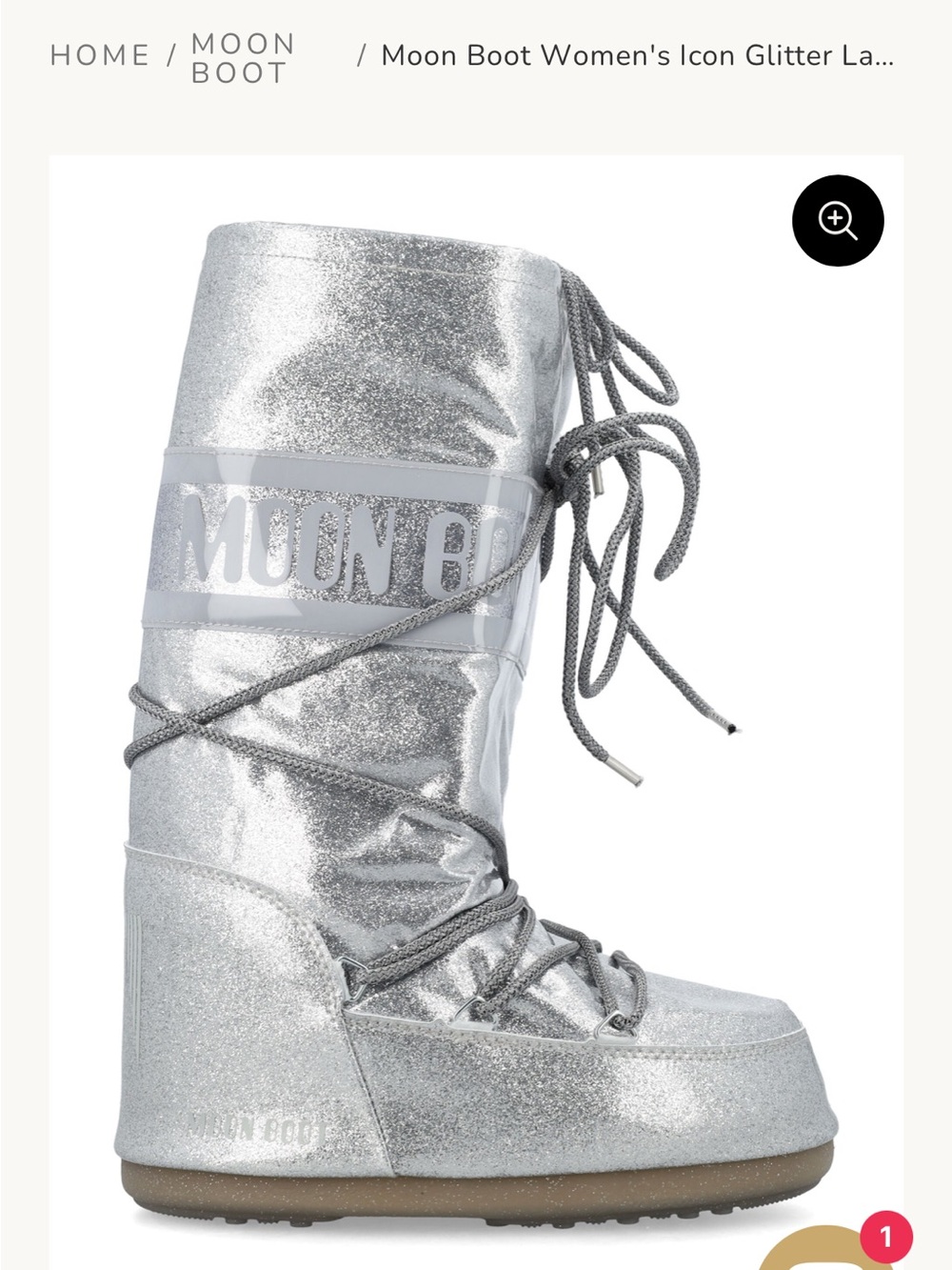 Moon Boot Women's Icon Glitter Lace-Up Snow Boots